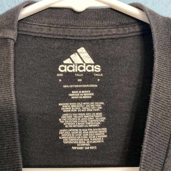 Vintage Adidas Logo Tee - Black - Size Small - Picture 3 of 3